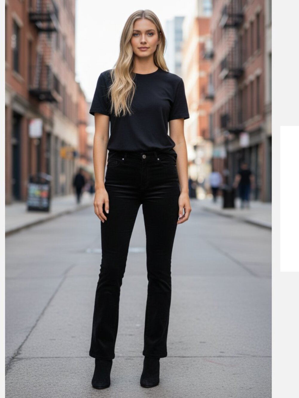 NWT LEVI'S 725 HIGH RISE BOOTCUT WOMEN'S CORDUROY PANTS BLACK 32X32
